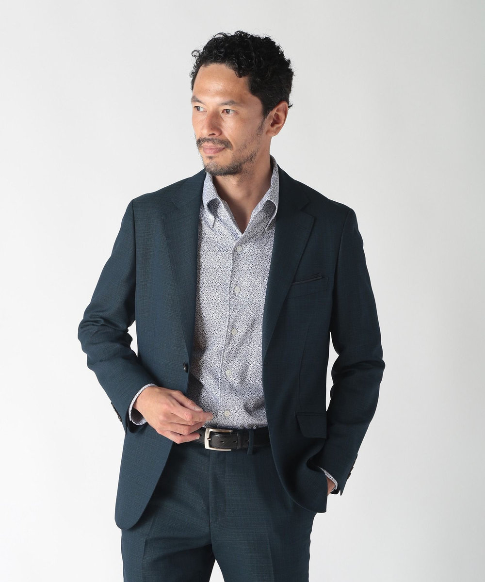MEN'S BIGI 【ACTIVE TAILOR】ミックスヤーンテーラードジャケット グリーン