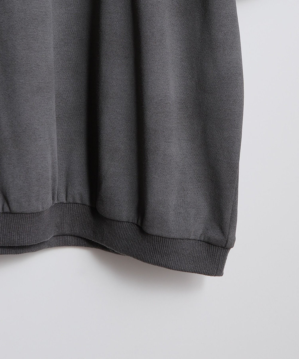 MEN'S BIGI ムラ染めプリントルーズフィットTEE グレー