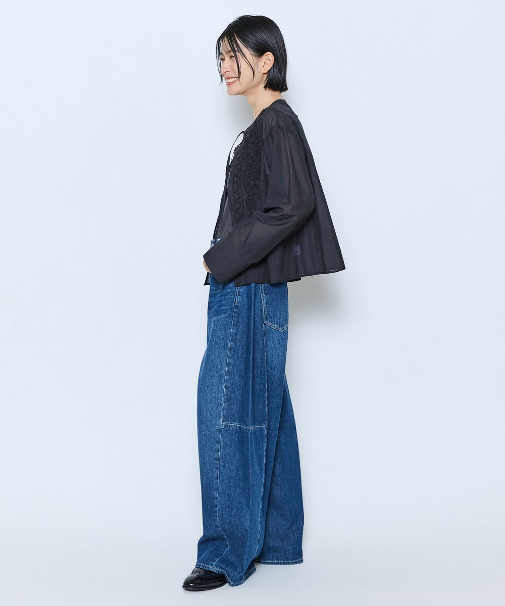 feerique feerique カラーコクーンシルエットデニム インディゴブルー
