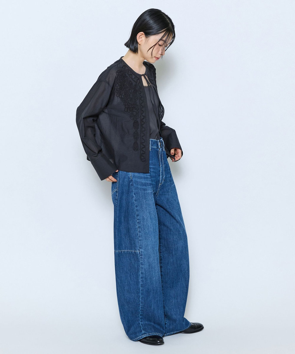 feerique feerique カラーコクーンシルエットデニム インディゴブルー