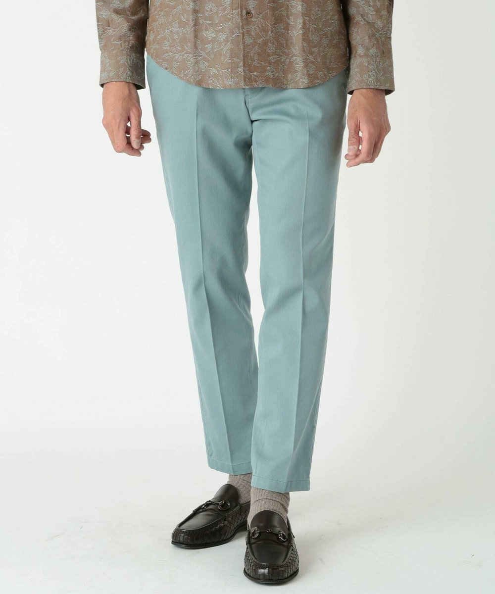 MEN'S BIGI ストレッチツイルテーパードパンツ グリーン