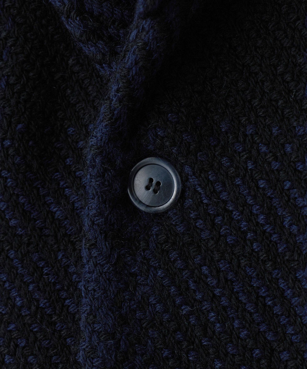 MEN'S BIGI 《John Braniganコラボ》ショールカラーニットジャケット ネイビー