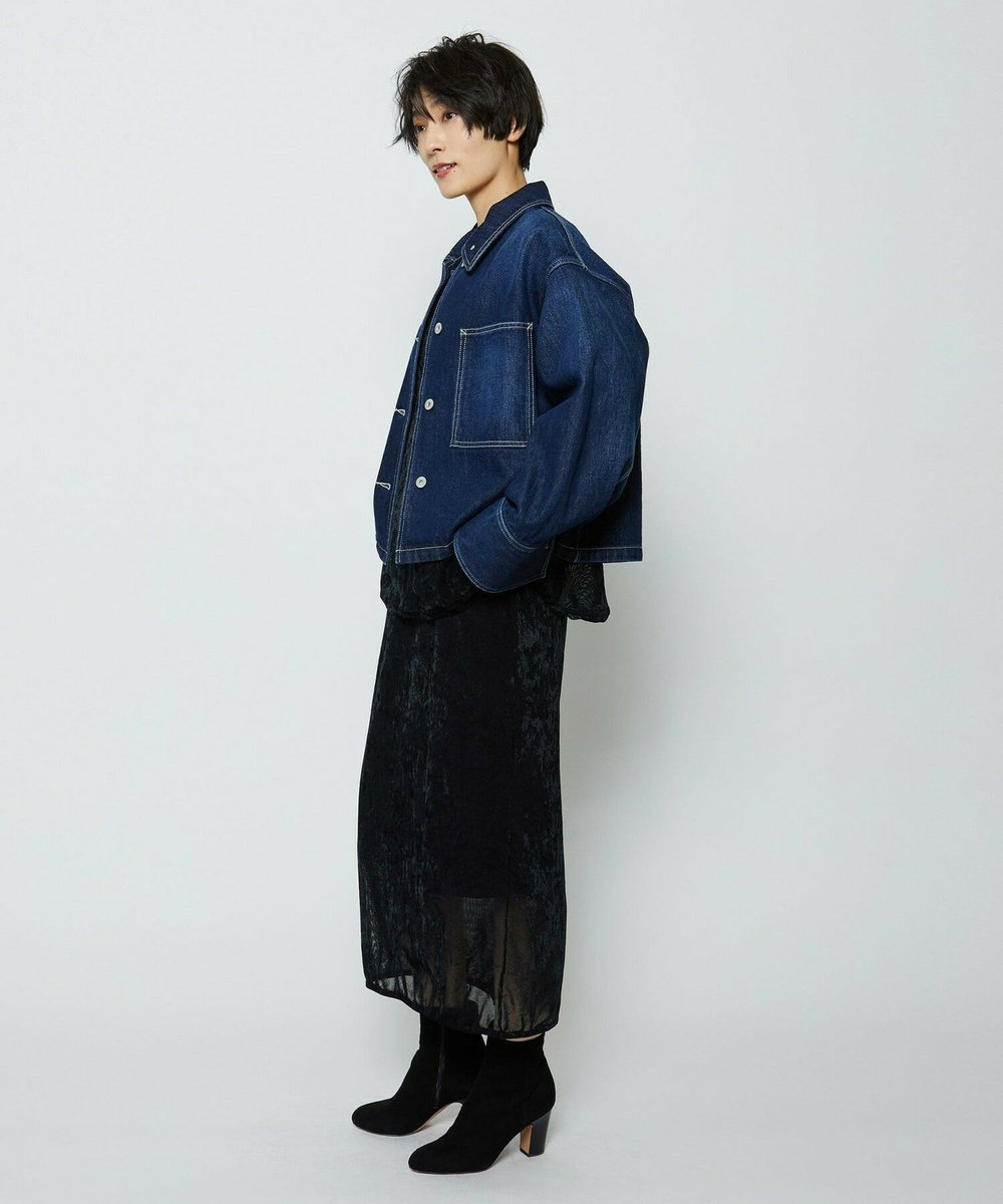 feerique feerique ベロアチュールプルオーバー ネイビー