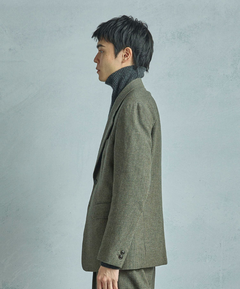 MEN'S BIGI 【50th Anniv . 菊池武夫】WOOL HOUNDSTOOTH JACKET カーキ