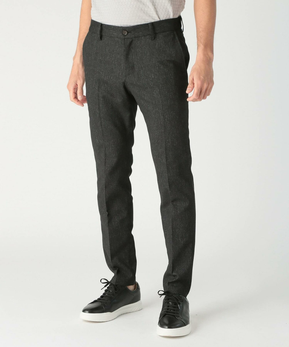 MEN'S BIGI 【ACTIVE TAILOR/アクティブテイラー】カラミメッシュストレッチパンツ<ストレッチ><通気性> ブラック