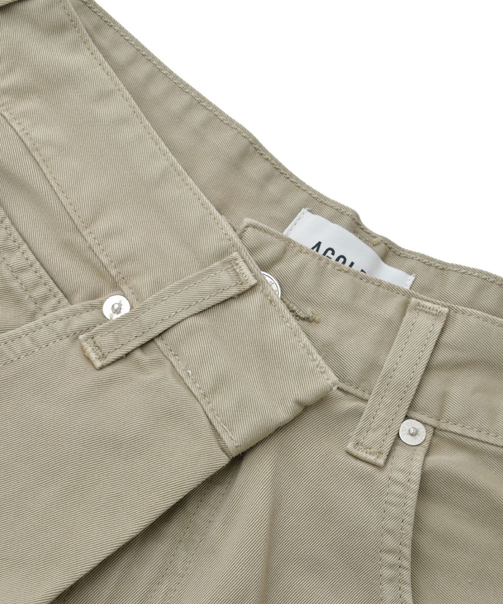1er Arrondissement ＜AGOLDE （エーゴールド―イー）＞“VANA FOLD JEAN"デニムパンツ（ベージュ） ベージュ