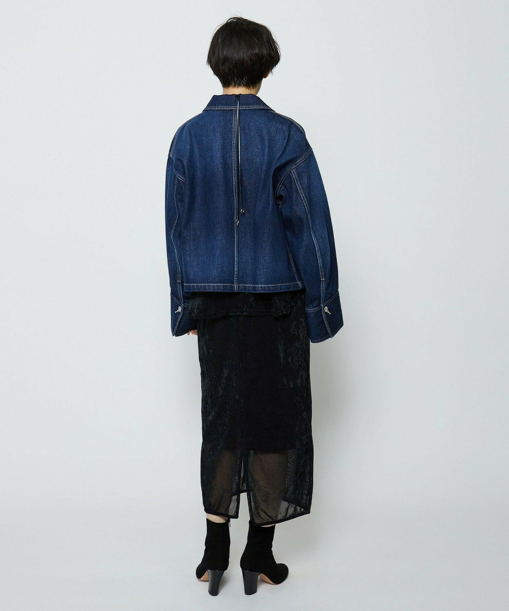 feerique feerique ベロアチュールプルオーバー ネイビー