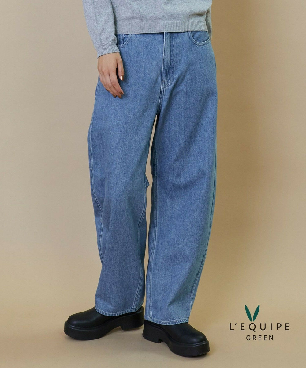 L'EQUIPE GREEN 10.2ozリサイクルデニムパンツ ライトブルー