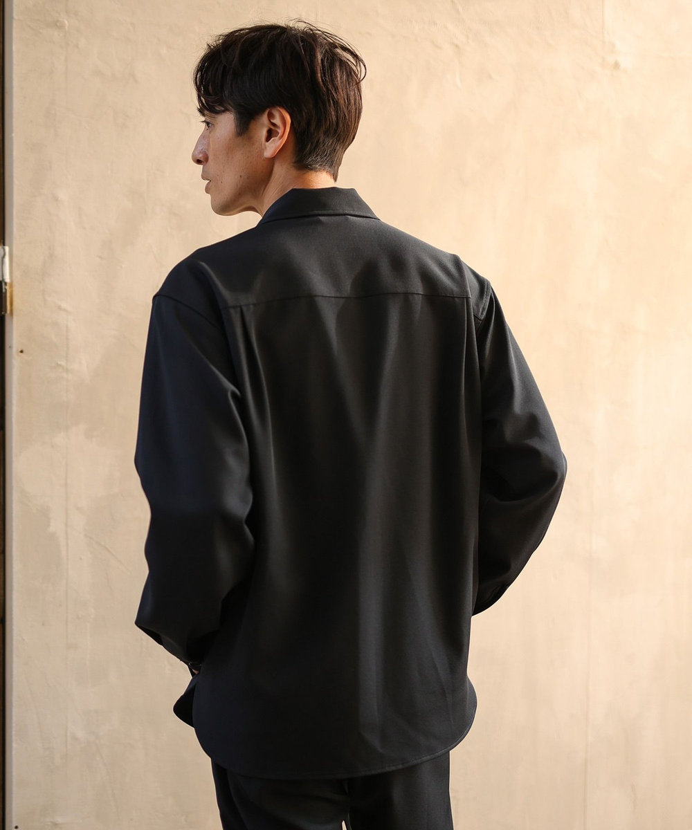 UNION STATION 【リンクルフリー】CPOシャツジャケット「セットアップ可能」形態安定/ウォッシャブル ネイビー