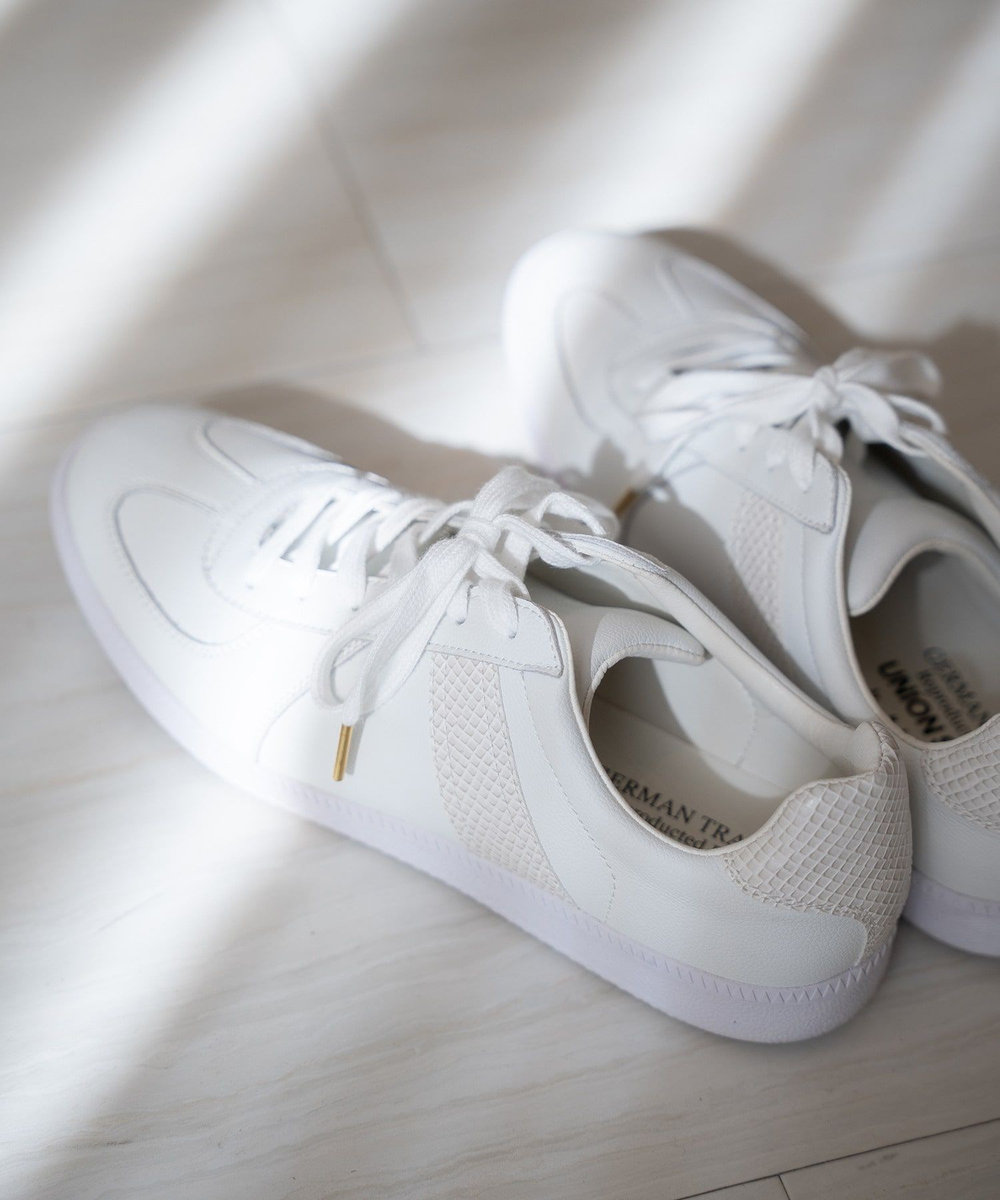 UNION STATION 【UNION STATION by MEN’S BIGI 】REPRODUCT MILITALY GERMAN TRAINER ジャーマントレーナー オフホワイト
