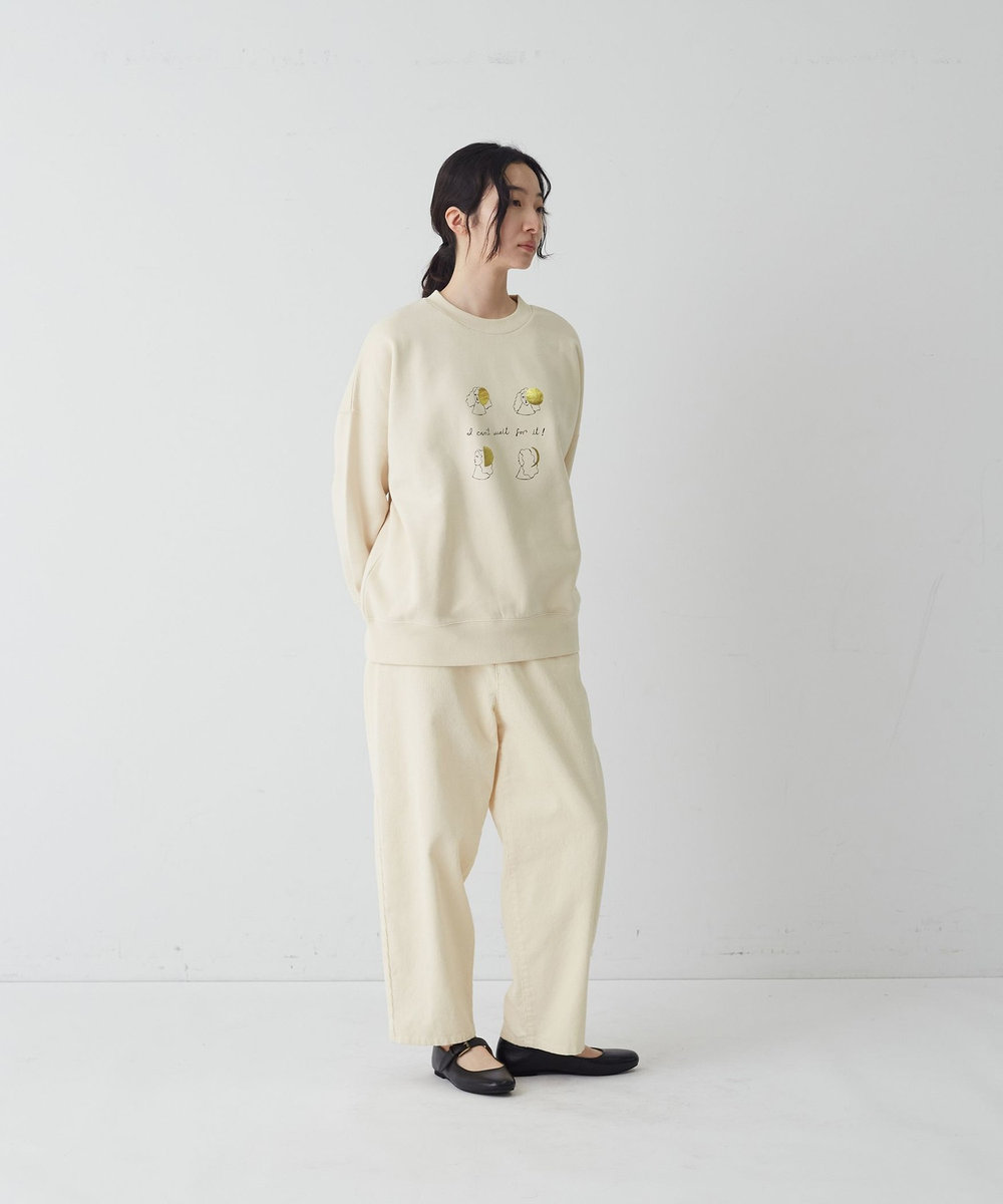 congés payés ADIEU TRISTESSE 《ナガノチサトさんコラボ》裏毛プルオーバー ベージュ系その他