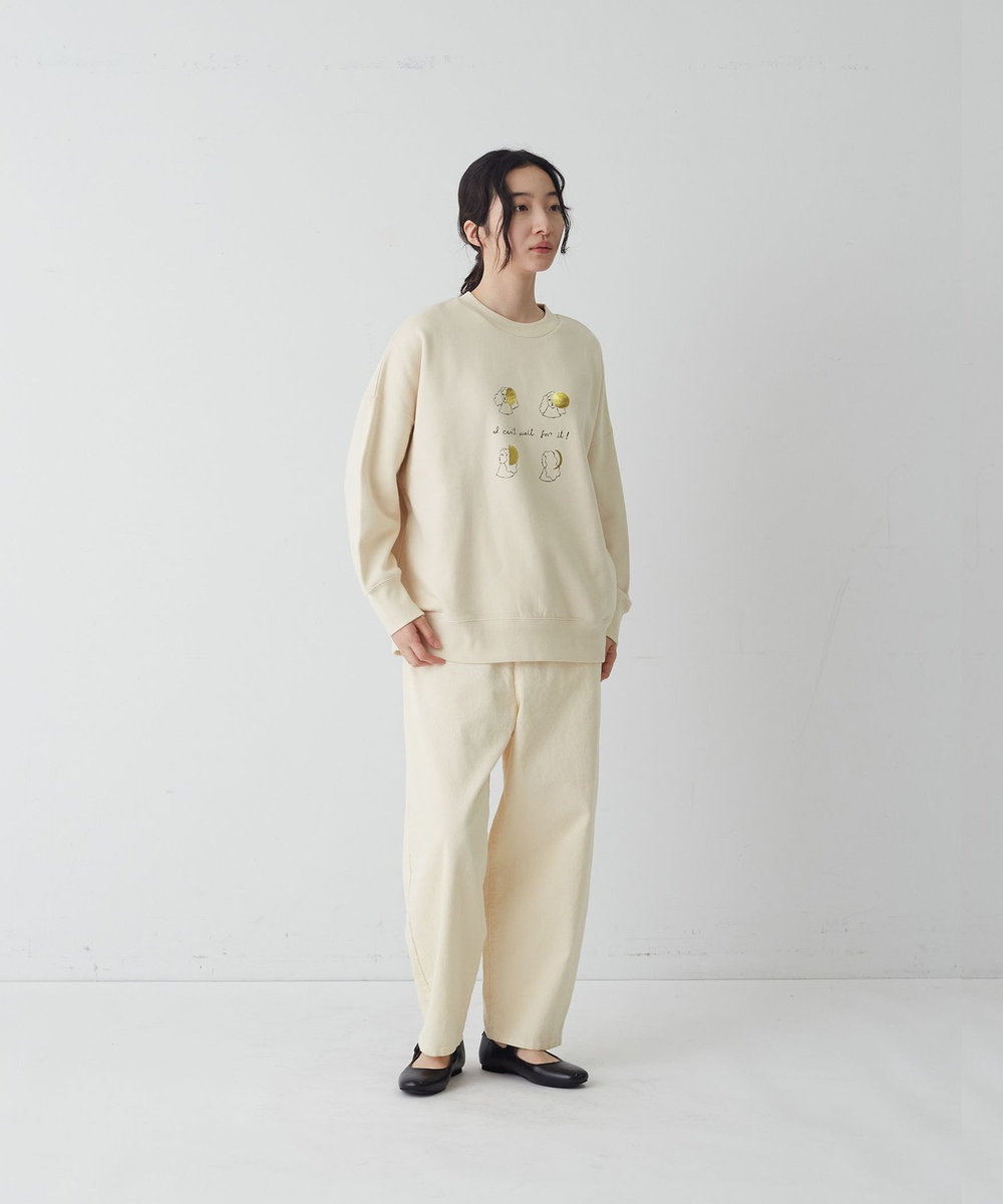 congés payés ADIEU TRISTESSE 《ナガノチサトさんコラボ》裏毛プルオーバー ベージュ系その他