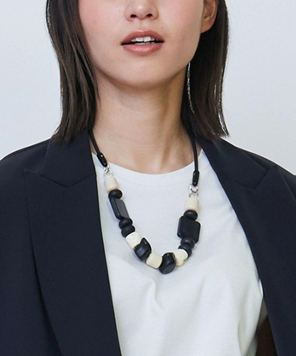 L'EQUIPE mabel モノトーンミックスネックレス ブラック