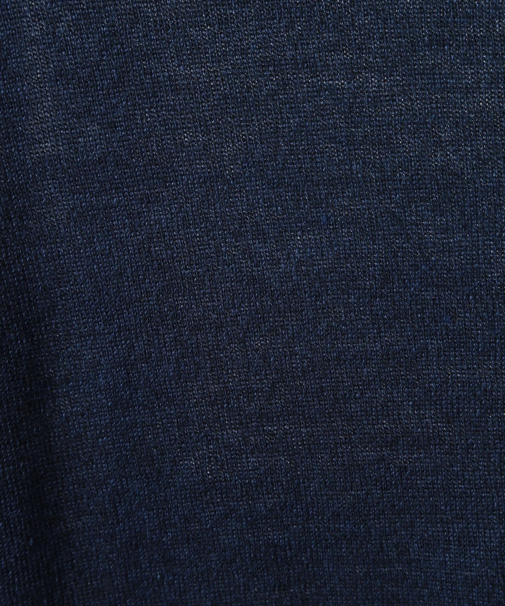 MEN'S BIGI 【FILIPPO DE LAURENTIIS/フィリッポ デ ローレンティス】綿麻ハイゲージニットTEE ネイビー