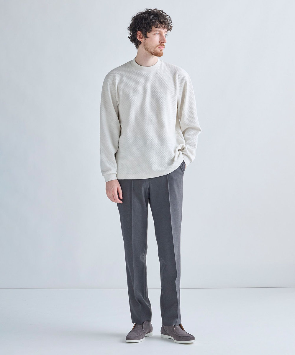 MEN'S BIGI PRES WARMアムンゼンストレッチイージーパンツ［発熱/保温/ストレッチ］ チャコールグレー