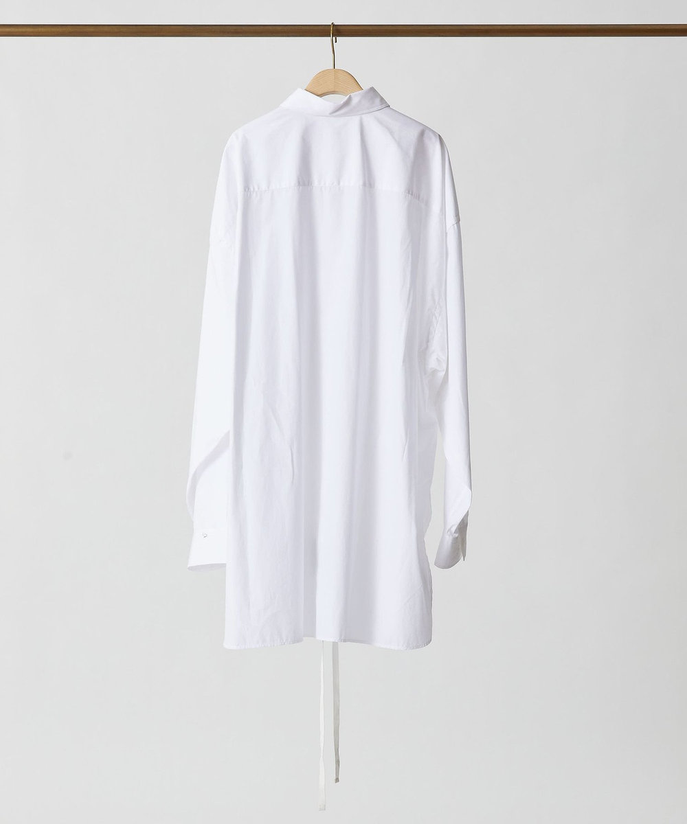 1er Arrondissement ＜INSCRIRE/アンスクリア＞"Wrap Shirt"シャツ ホワイト
