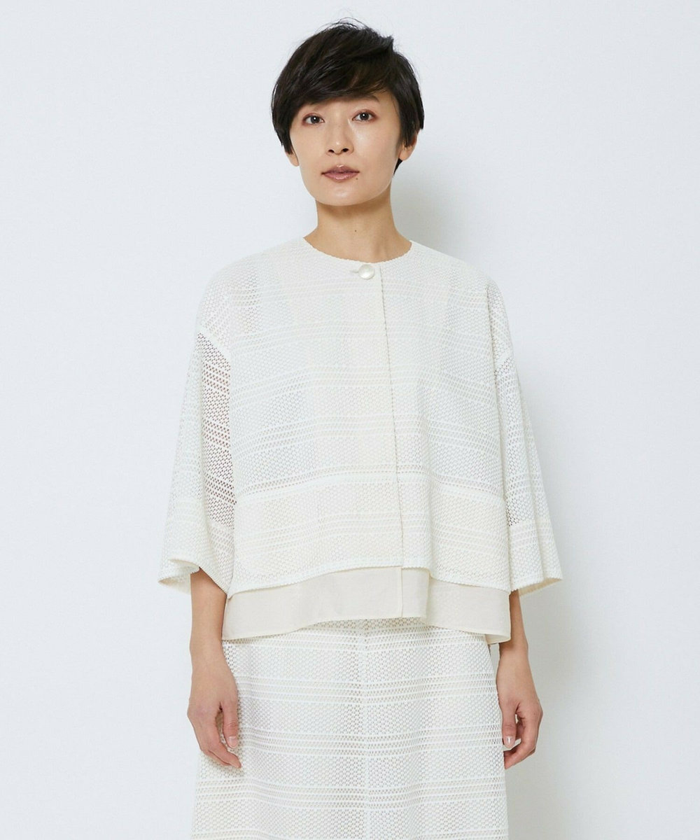 MOGA Collection MOGA Collection　ラッセルレースショートブルゾン ホワイト
