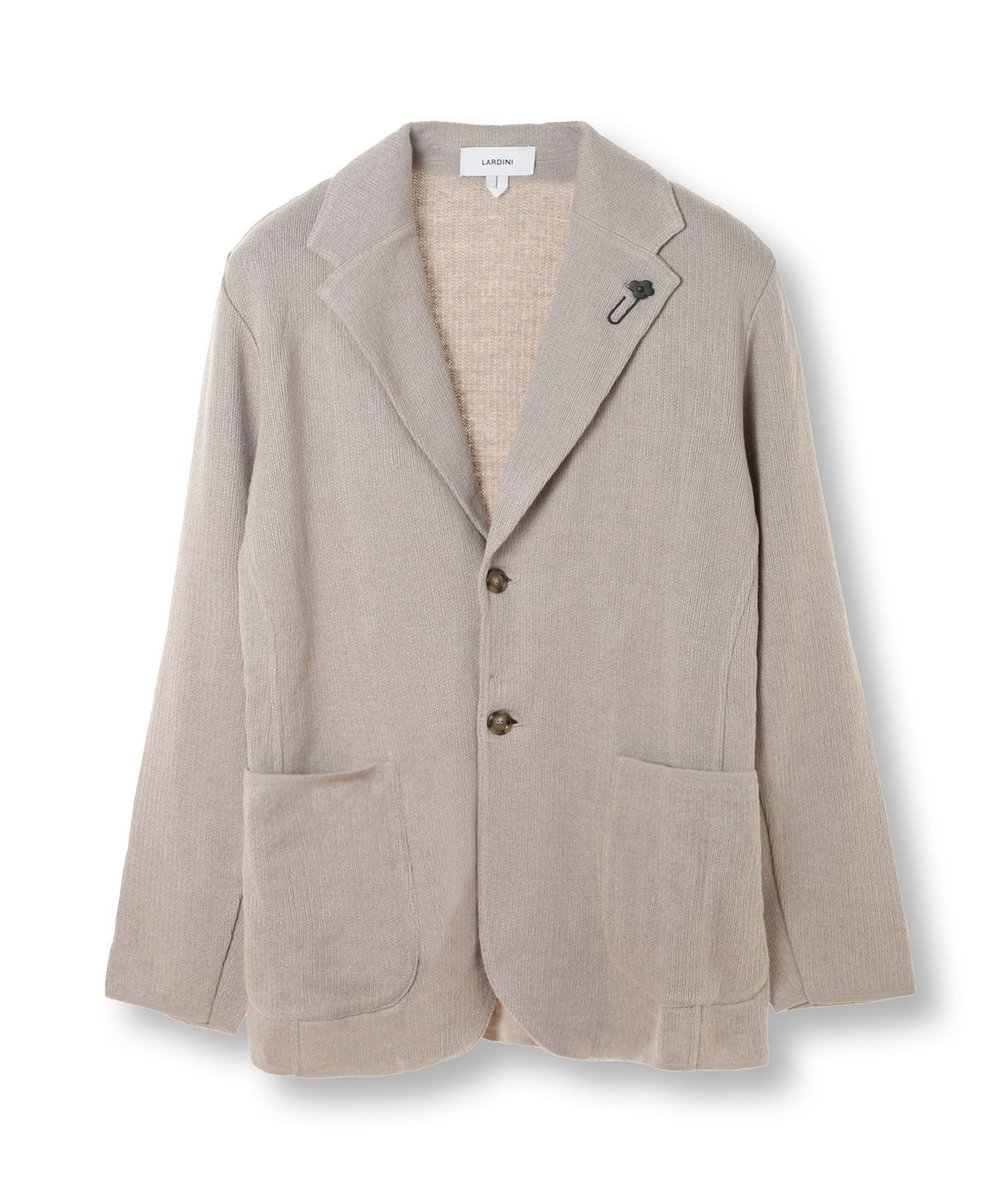 MEN'S BIGI 【LARDINI／ラルディーニ】リネンコットンニットジャケット グレー