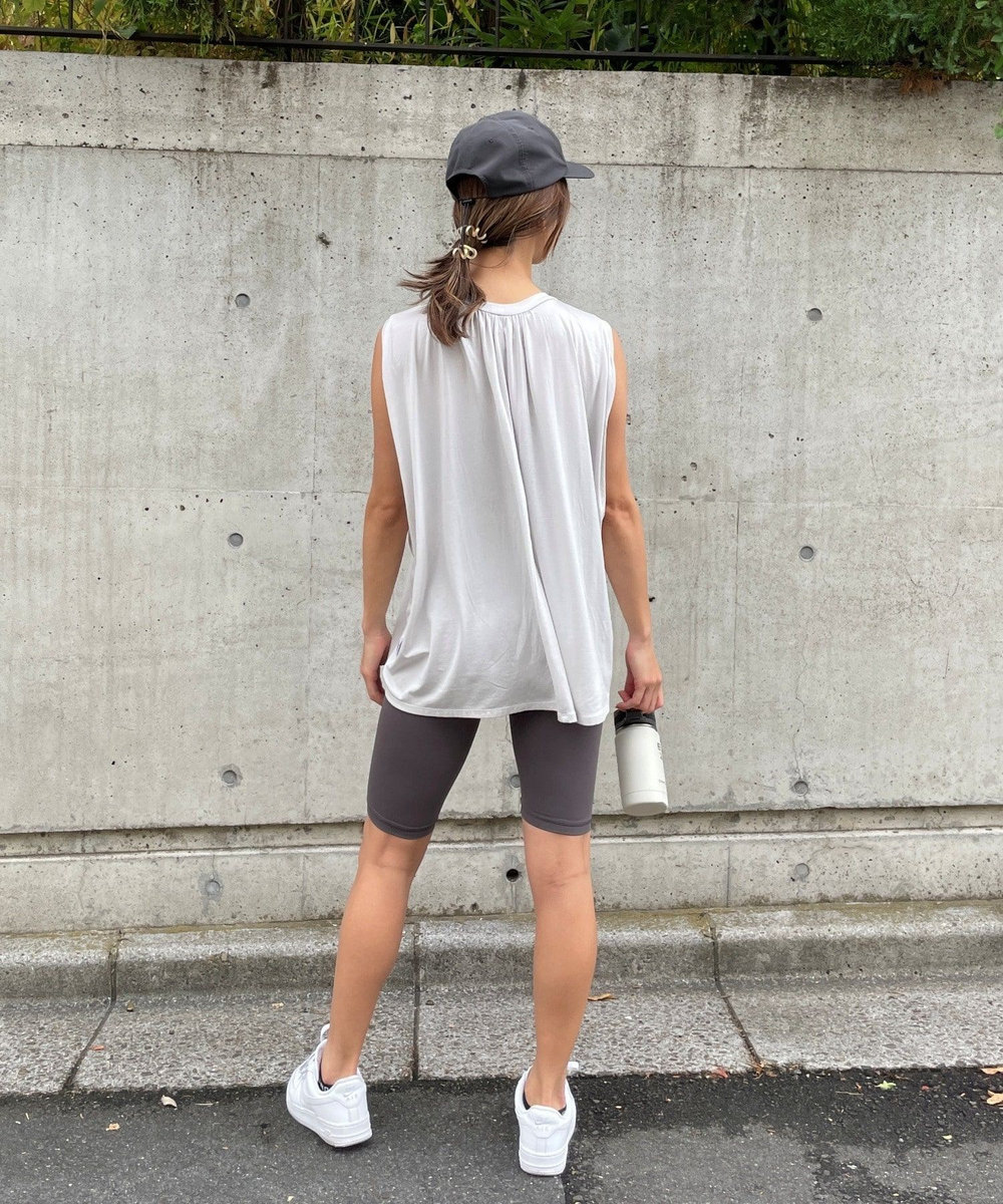 Julier 【定番】YOGA FITハーフレギンス／UVカット・吸汗速乾・ホットヨガ対応・水着・水陸両用 グレー