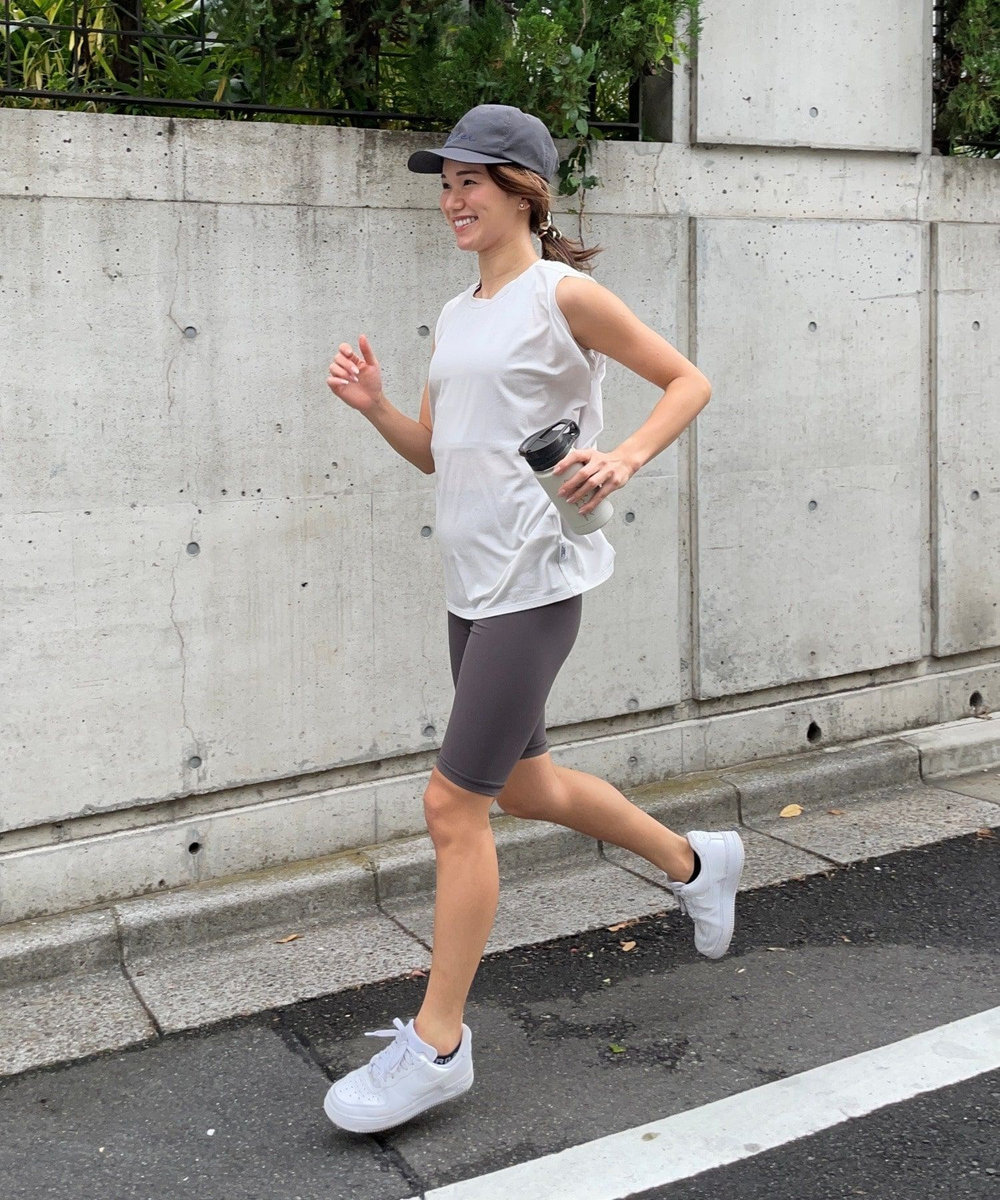 Julier 【定番】YOGA FITハーフレギンス／UVカット・吸汗速乾・ホットヨガ対応・水着・水陸両用 グレー