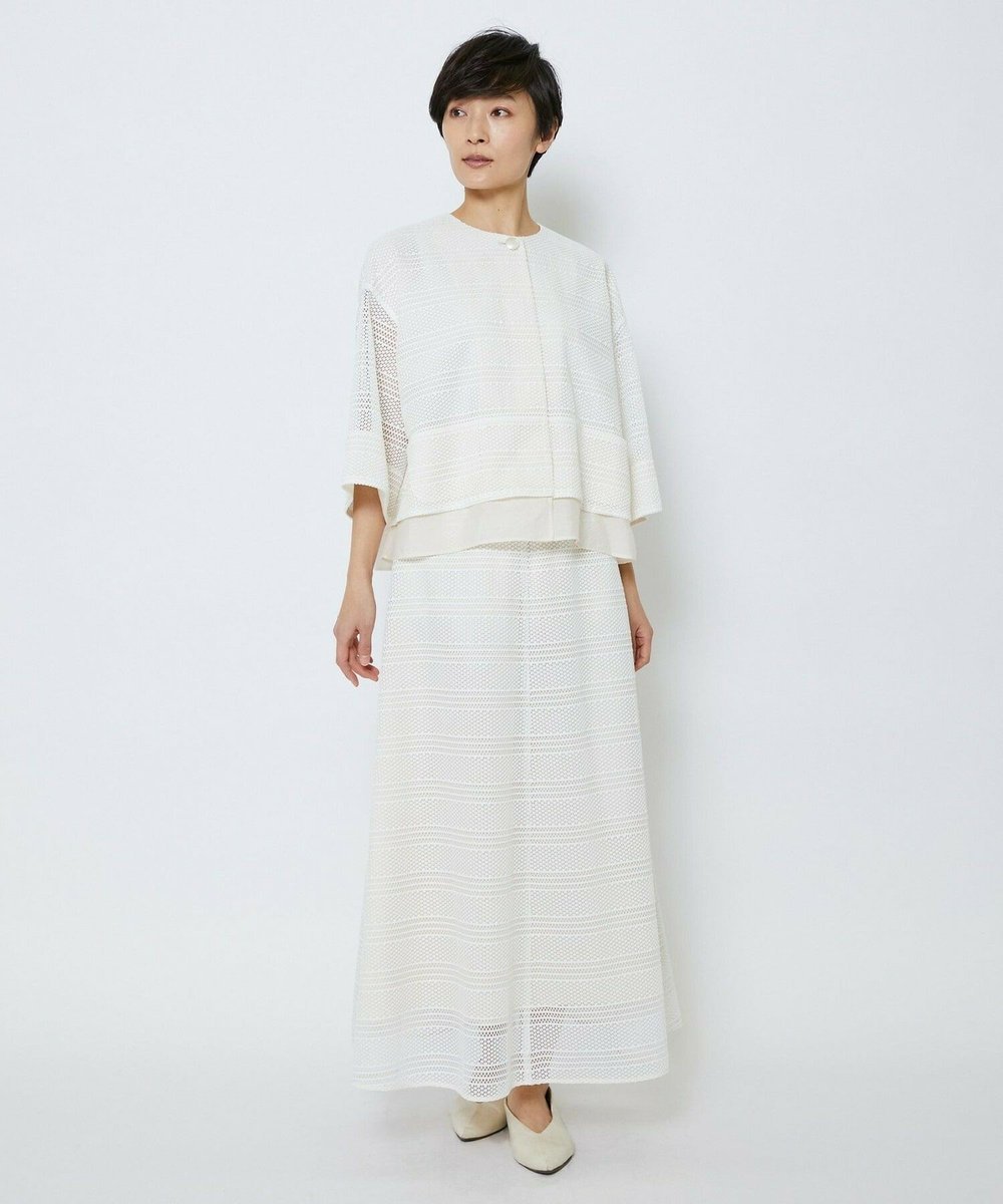 MOGA Collection MOGA Collection　ラッセルレースショートブルゾン ホワイト