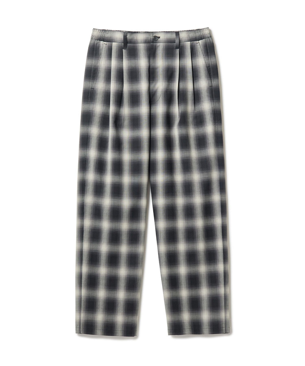 MEN'S BIGI SMART MERINO/ヴィスコースリネン 2タックイージーパンツ＜軽量/通気性＞＜ストレッチ＞ ブラック
