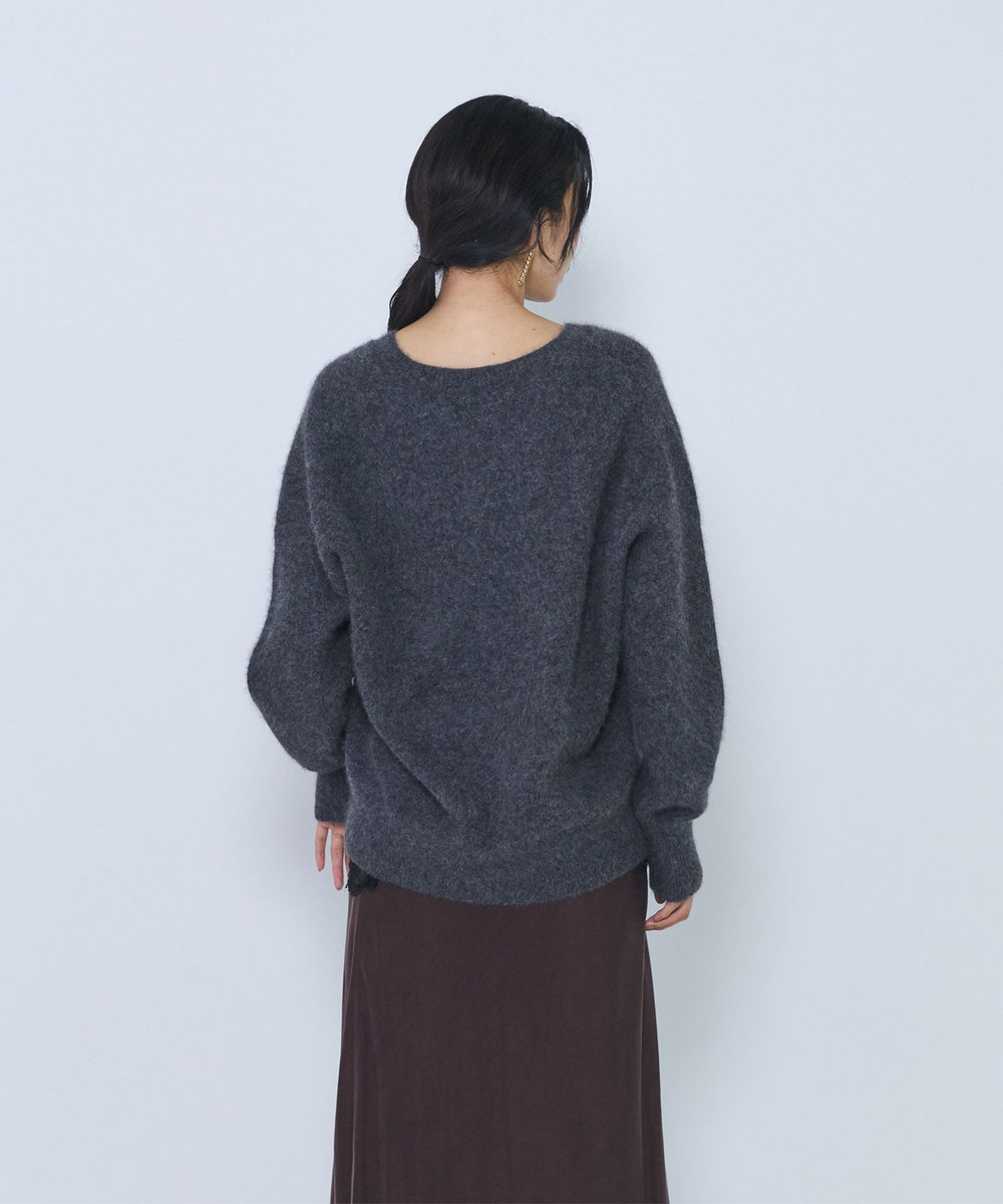 1er Arrondissement FOXウールVネックニット チャコールグレー