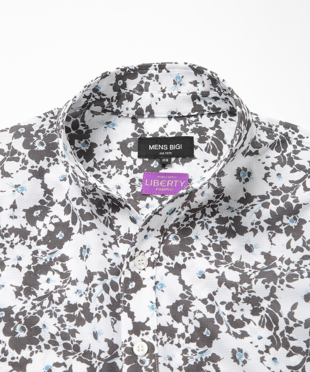MEN'S BIGI 【LIBERTY】吸水速乾アーカイブ花柄ポロシャツ ホワイト系その他