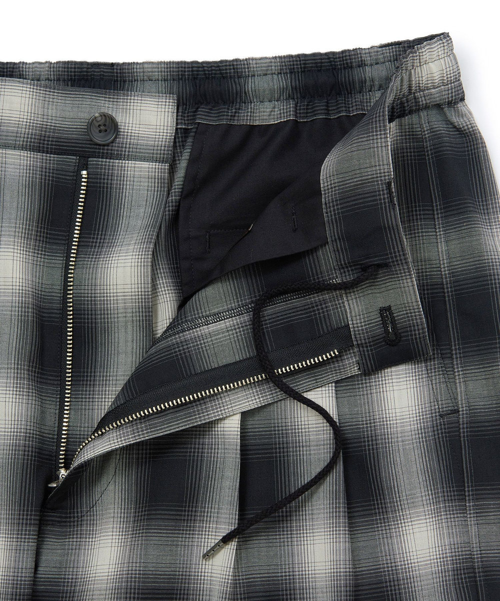 MEN'S BIGI SMART MERINO/ヴィスコースリネン 2タックイージーパンツ＜軽量/通気性＞＜ストレッチ＞ ブラック
