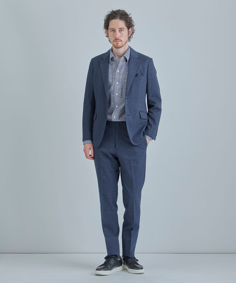 MEN'S BIGI 【ACTIVE TAILOR/アクティブテイラー】ハイゲージツイル ジャージパンツ＜防シワ性＞＜ストレッチ＞ ネイビー