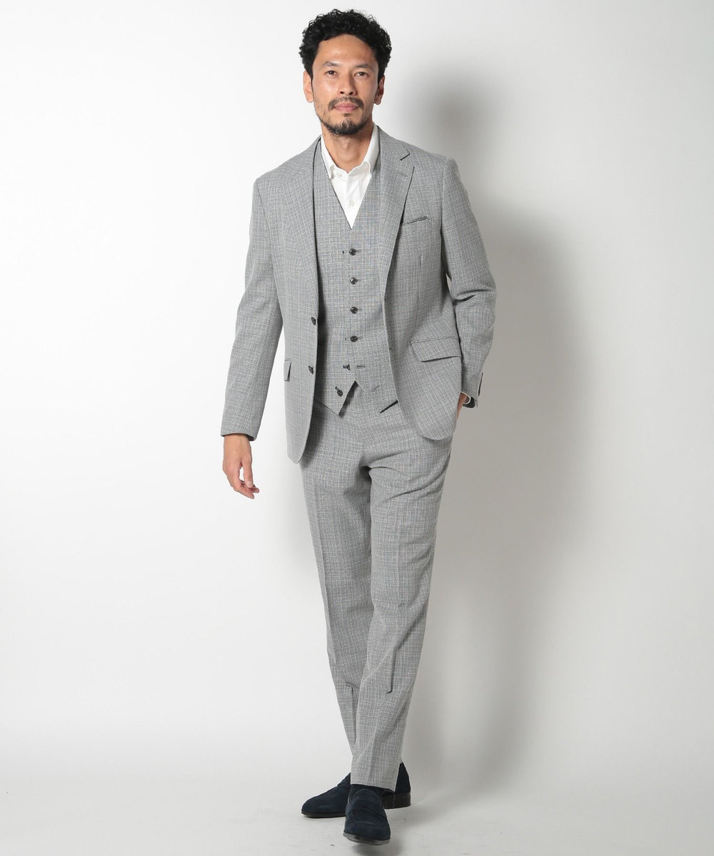 MEN'S BIGI 【ACTIVE TAILOR】コーコランコットン鹿の子ドレスシャツ ホワイト