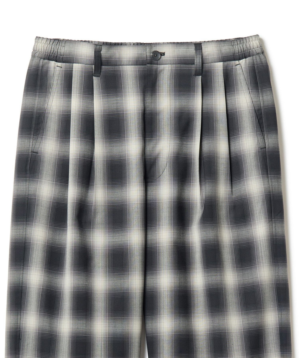 MEN'S BIGI SMART MERINO/ヴィスコースリネン 2タックイージーパンツ＜軽量/通気性＞＜ストレッチ＞ ブラック