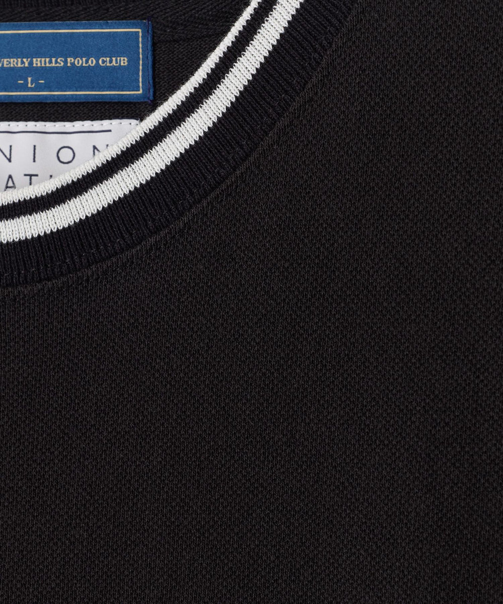UNION STATION 【BEVERLY HILLS POLO CLUB】別注 コットンロゴ刺繍T ブラック