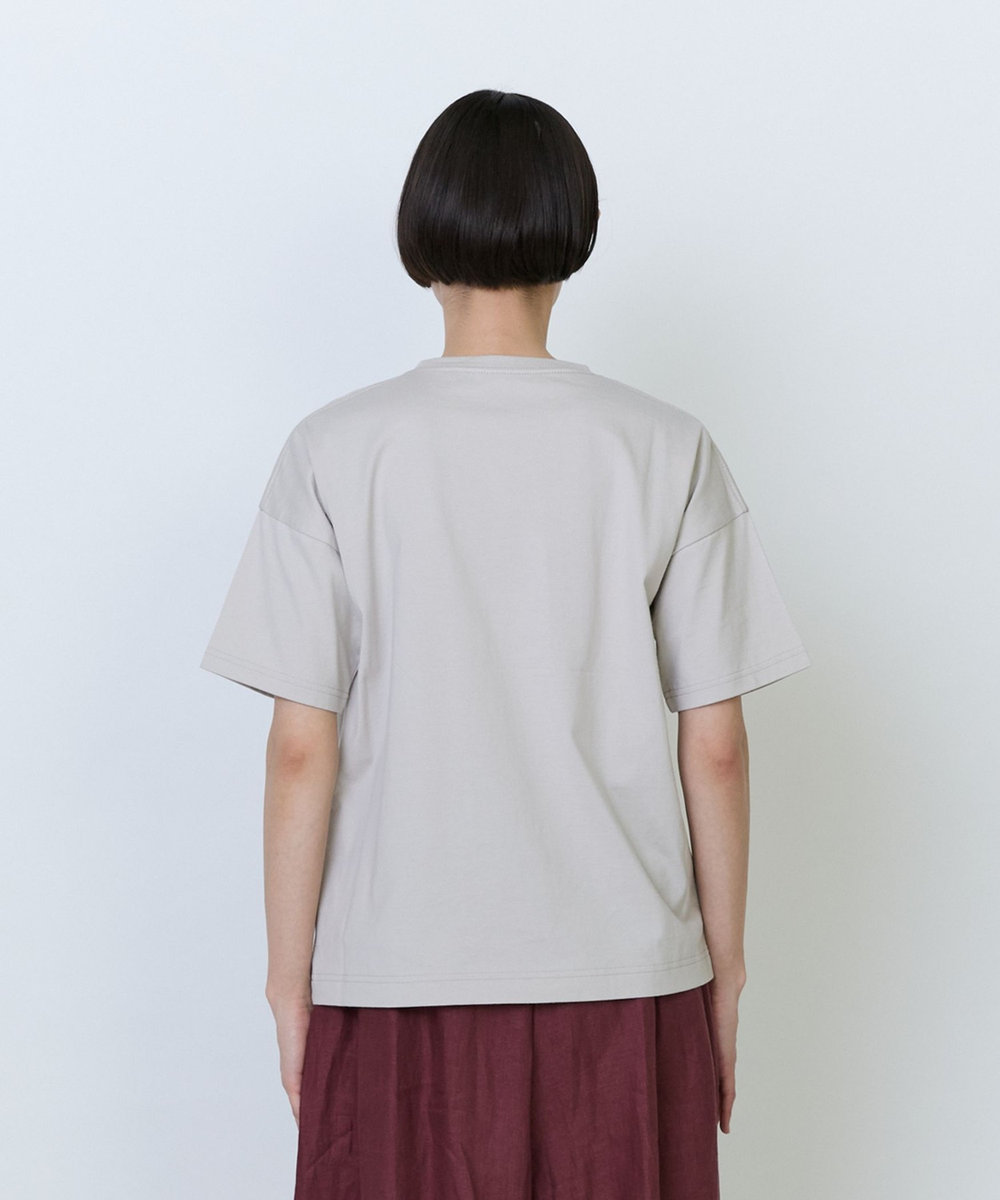 LOISIR 【アーティストコラボ】LOISIR×塩川いづみ イラストプリントTシャツ グレイッシュベージュ