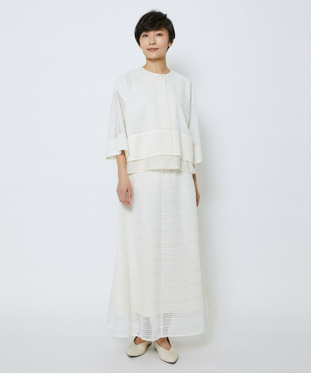 MOGA Collection MOGA Collection　ラッセルレースショートブルゾン ホワイト