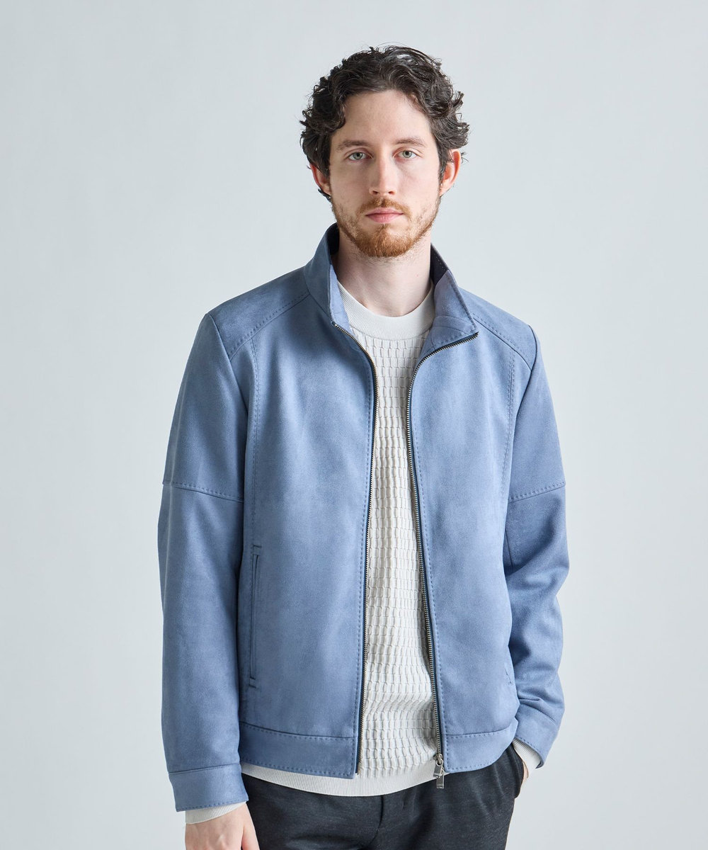 MEN'S BIGI ブリスタージャカード 変形ケーブルモックネックロングTEE オフホワイト
