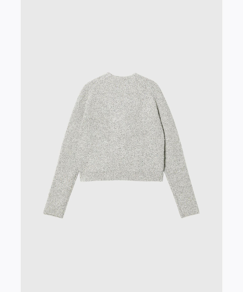 DÉPAREILLÉ TWEED-LIKE KNIT CARDIGAN / ツィードライクニットカーディガン オフホワイト
