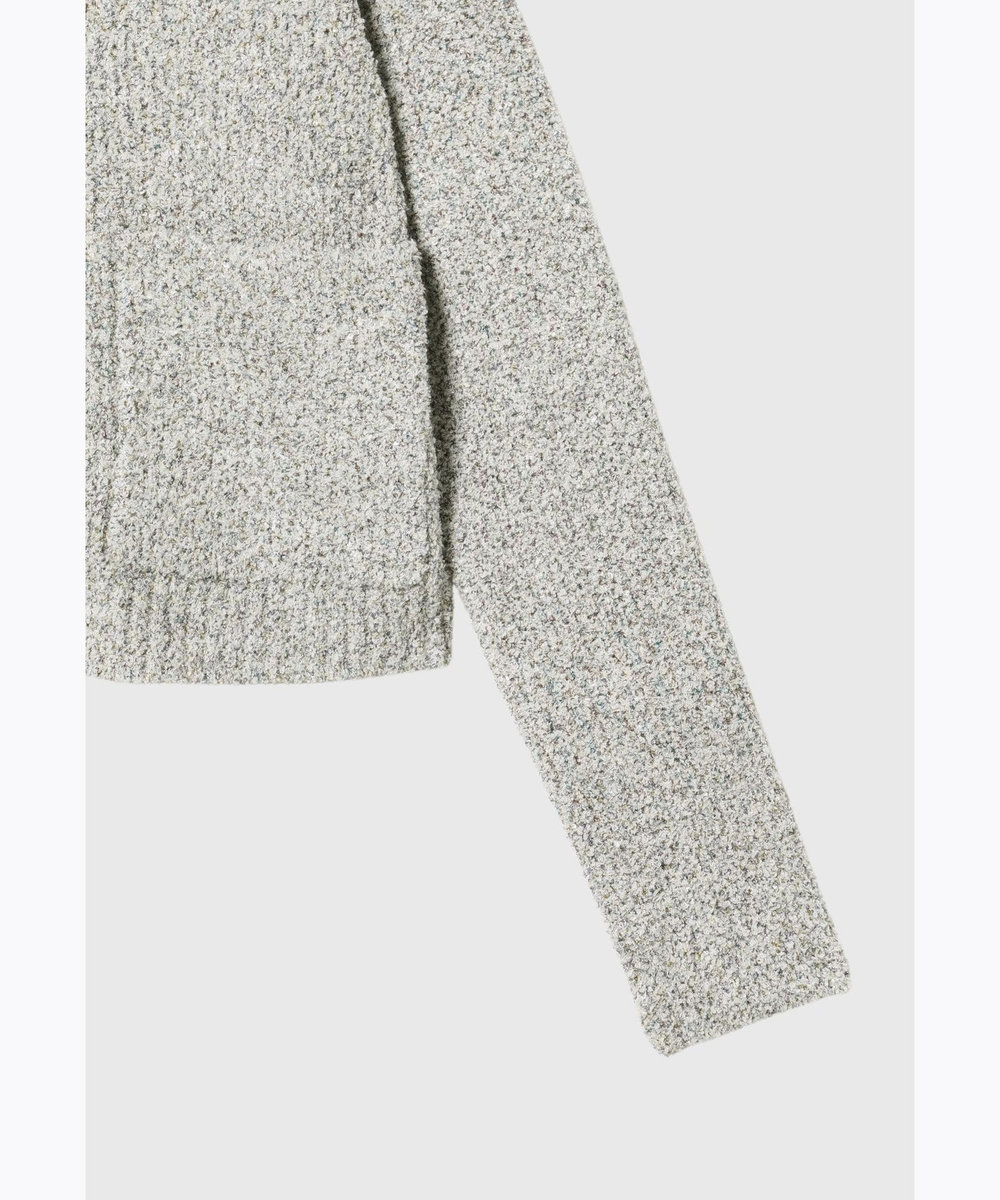 DÉPAREILLÉ TWEED-LIKE KNIT CARDIGAN / ツィードライクニットカーディガン オフホワイト