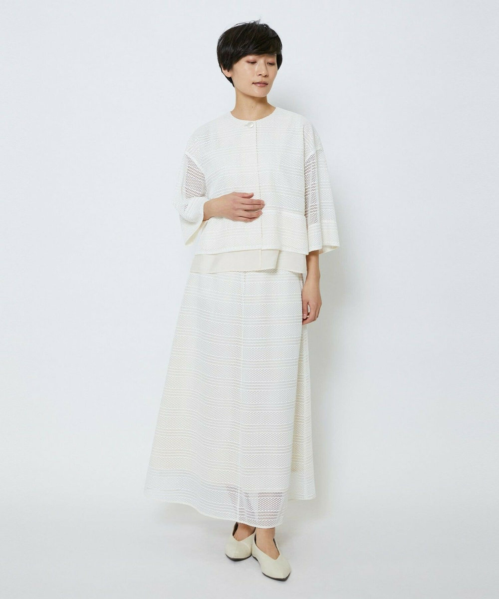 MOGA Collection MOGA Collection　ラッセルレースショートブルゾン ホワイト