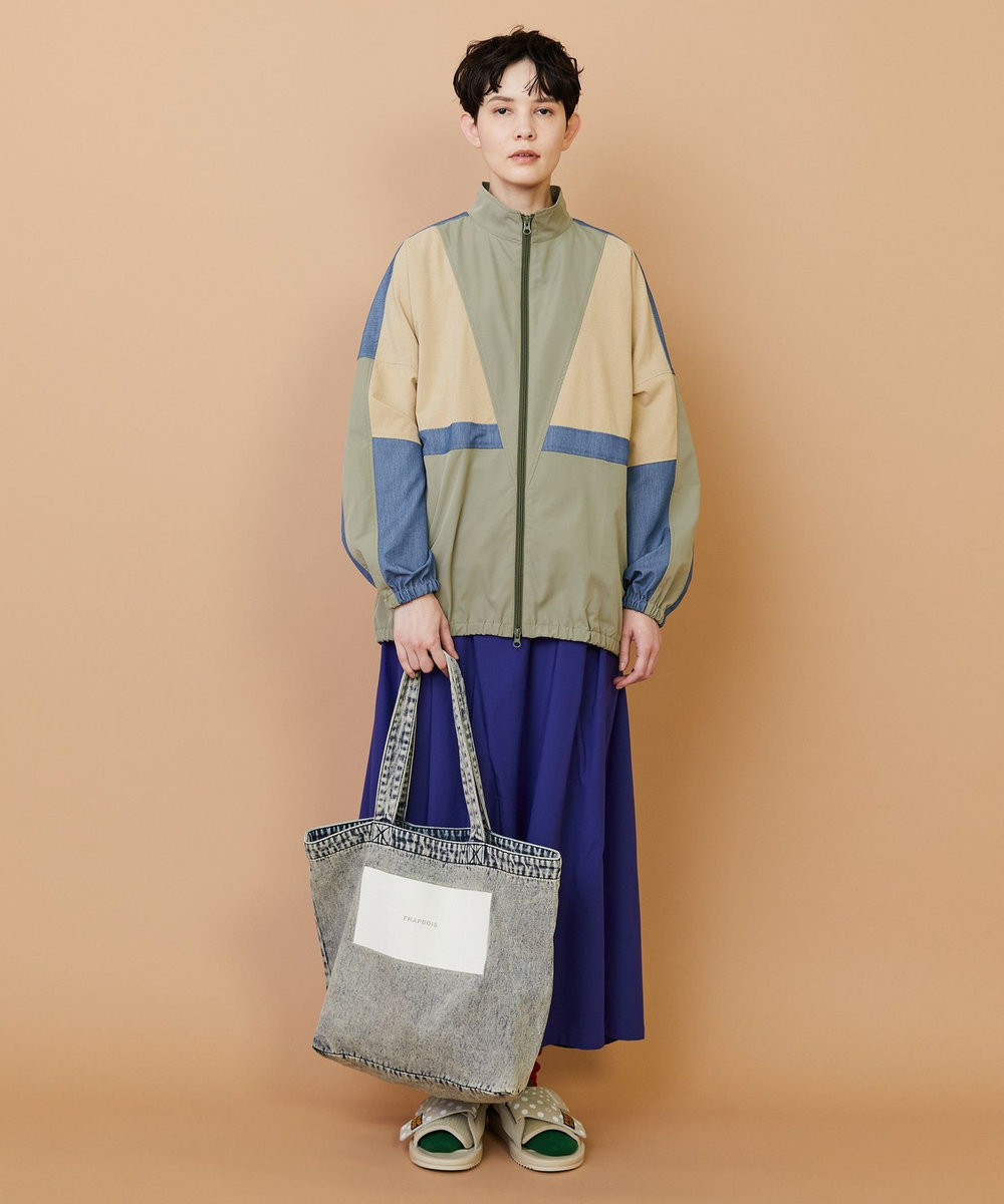 FRAPBOIS デニムロゴBAG サックスブルー