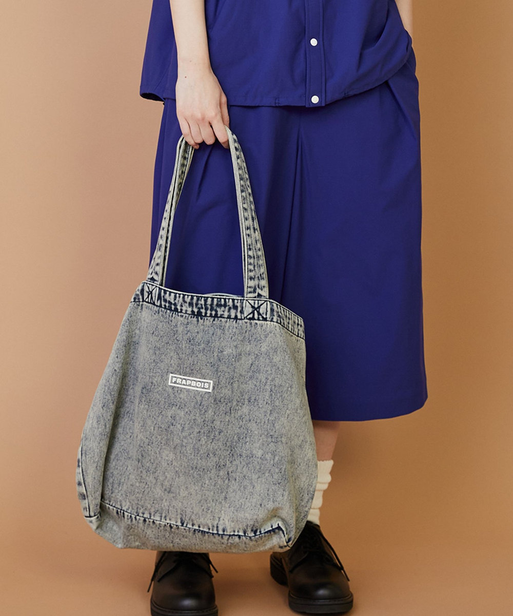 FRAPBOIS デニムロゴBAG サックスブルー