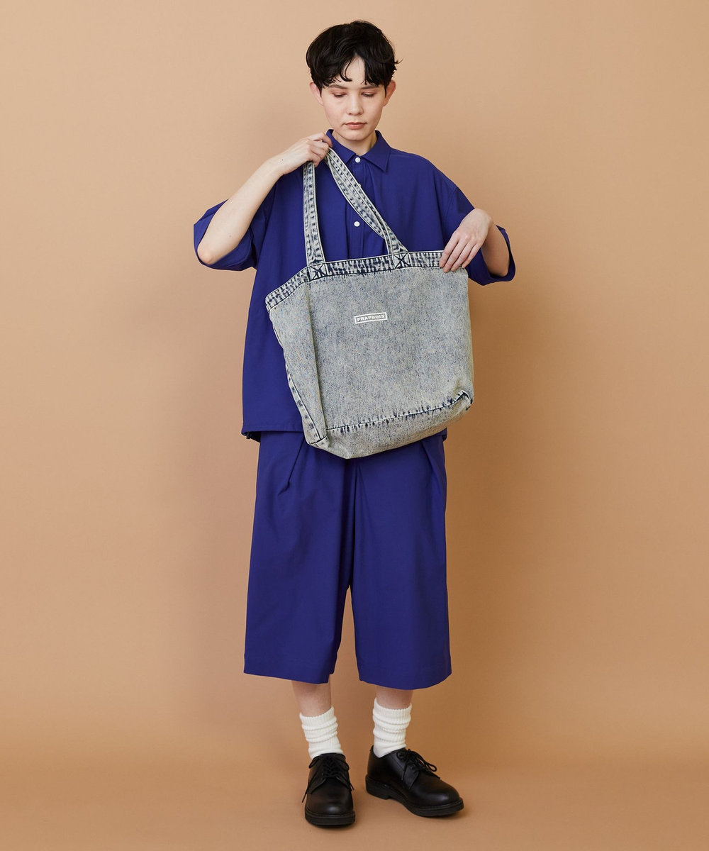 FRAPBOIS デニムロゴBAG サックスブルー