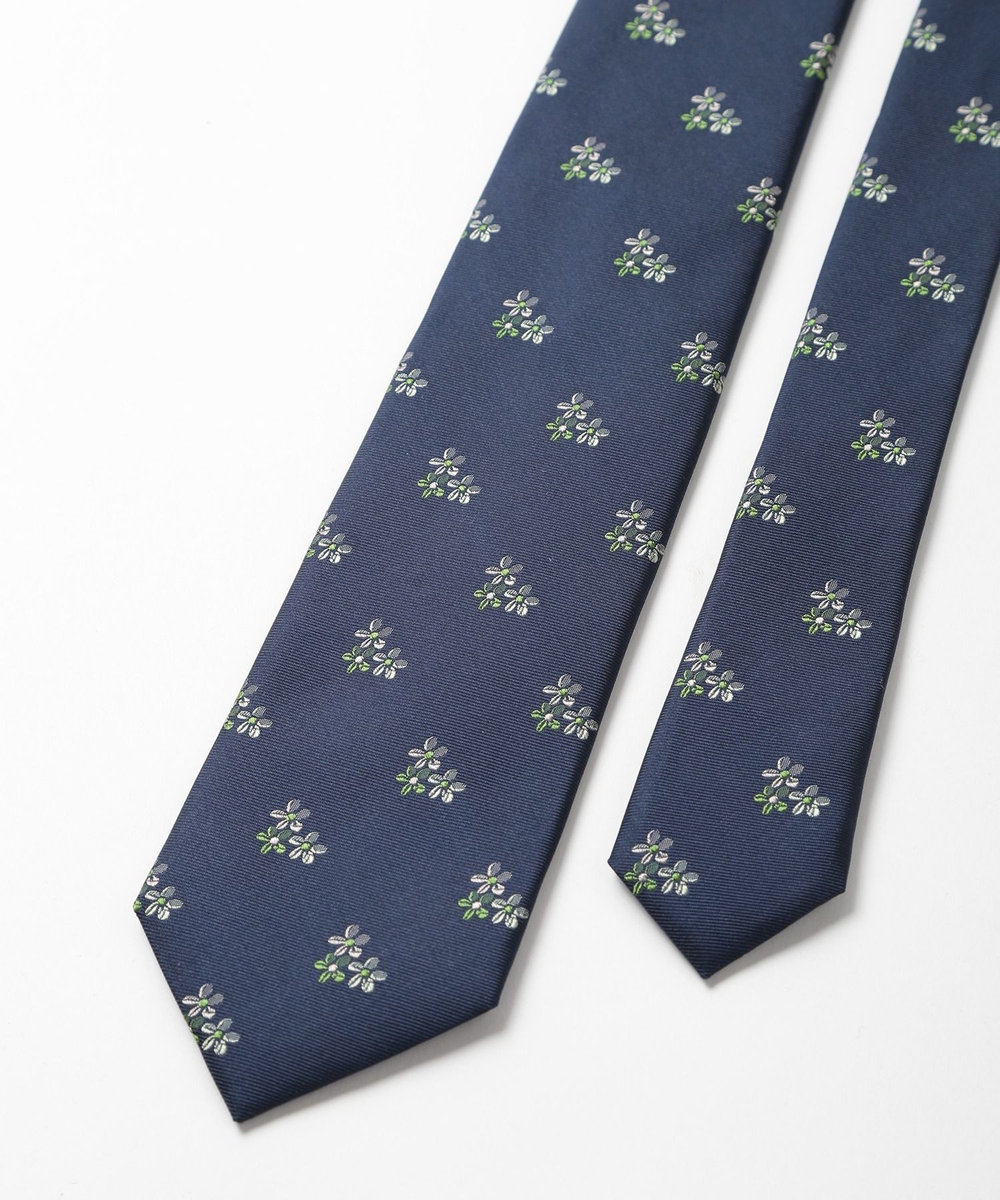 MEN'S BIGI 【TIE YOUR TIE(タイユアタイ)】フィレンツェフローラル柄ネクタイ ネイビー