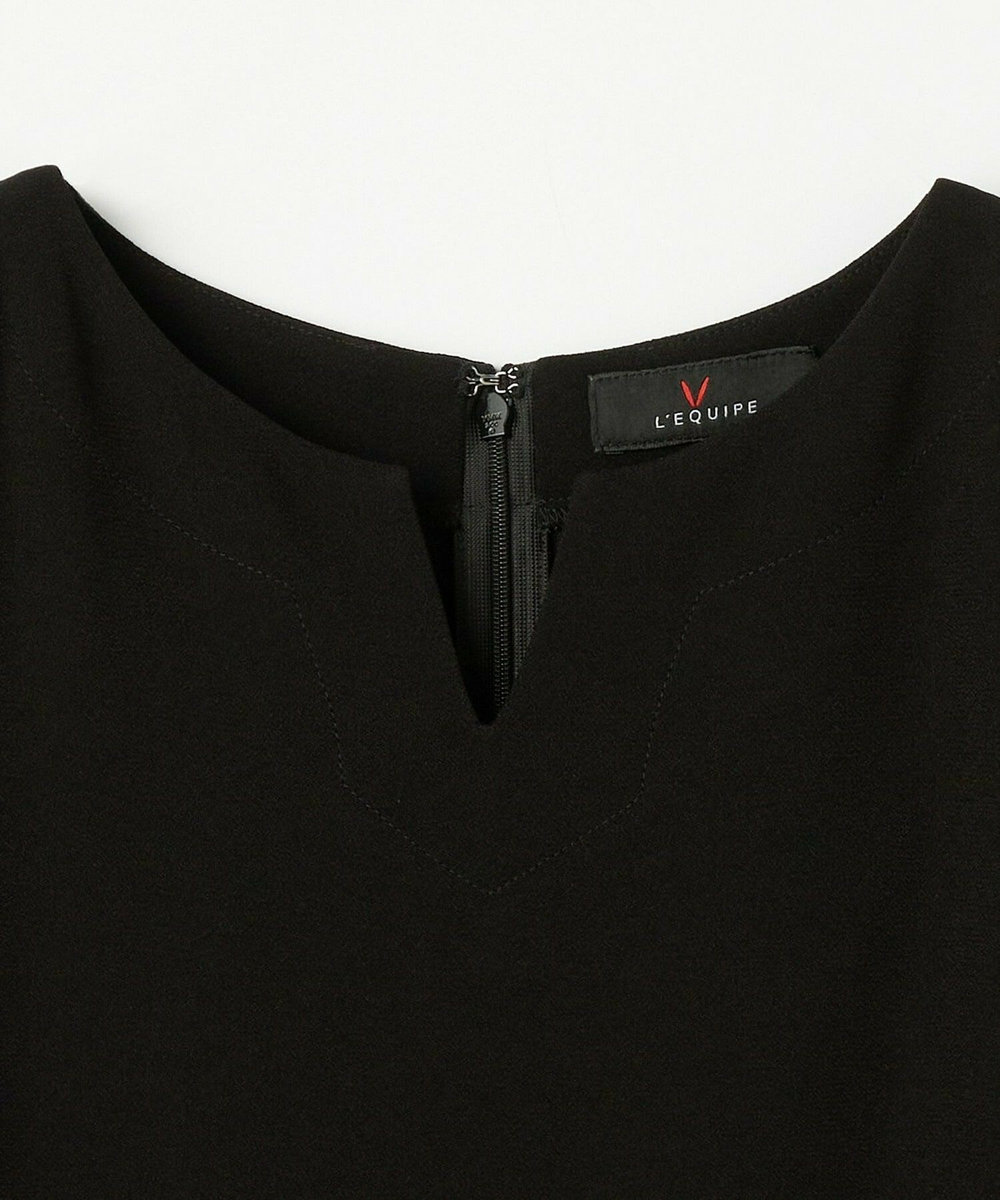 L'EQUIPE バックサテンワンピース ブラック