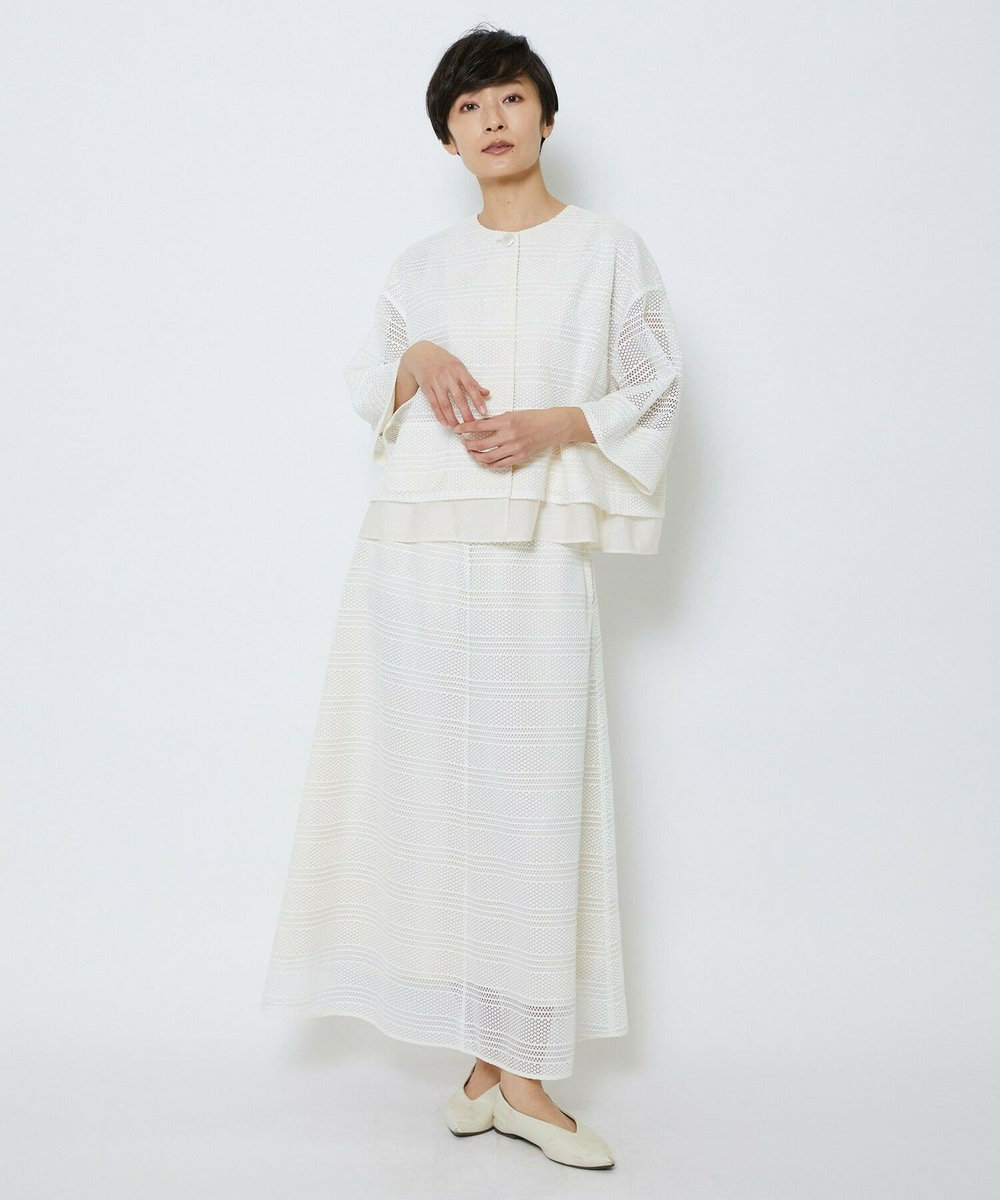 MOGA Collection MOGA Collection　ラッセルレースショートブルゾン ホワイト