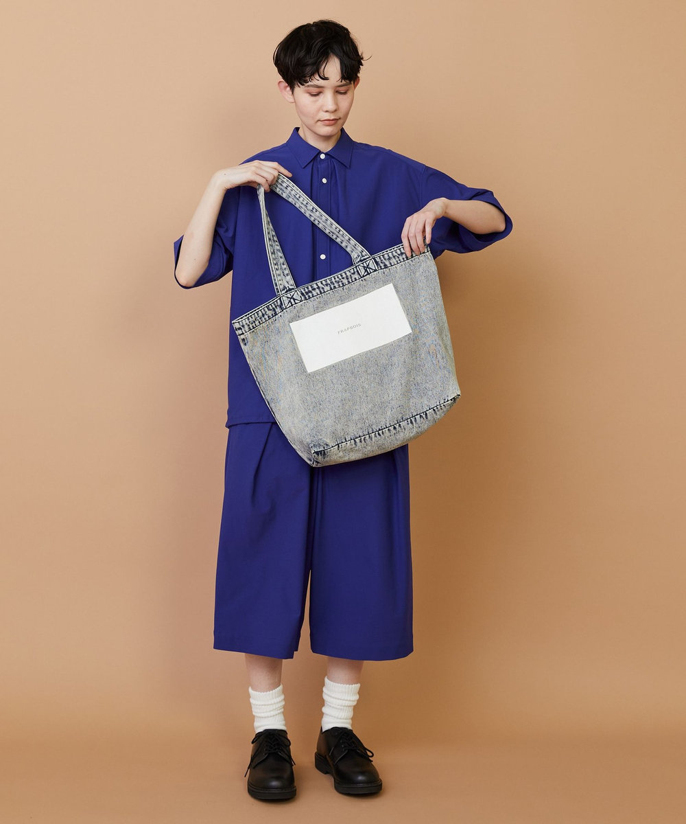 FRAPBOIS デニムロゴBAG サックスブルー