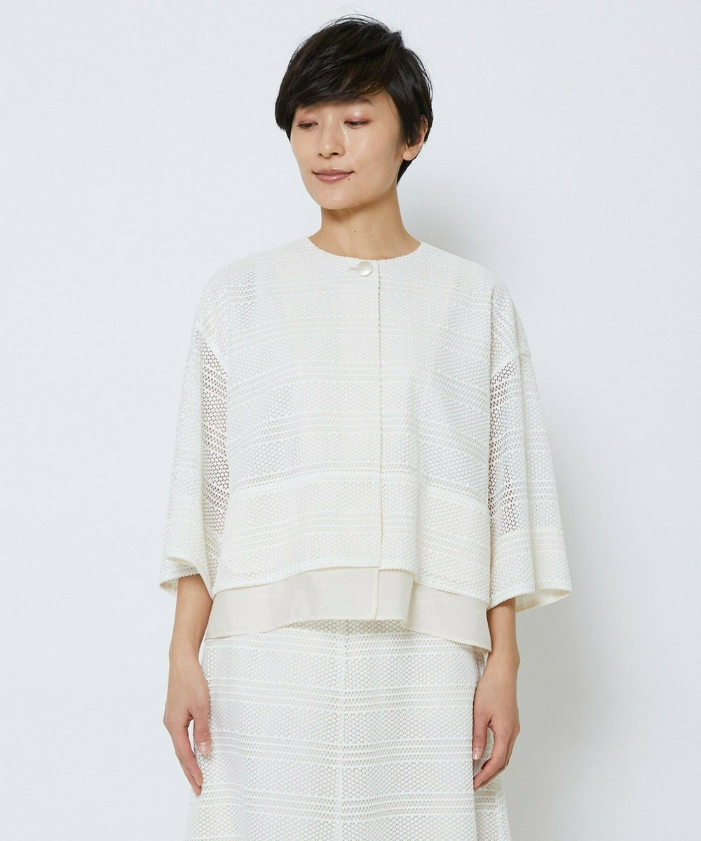MOGA Collection MOGA Collection　ラッセルレースショートブルゾン ホワイト