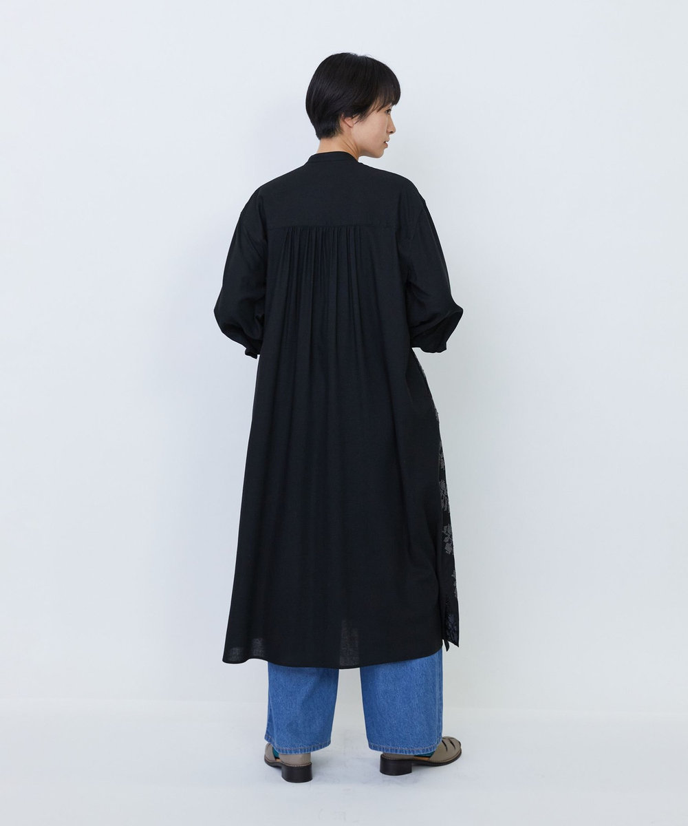 LOISIR オリジナル柄刺繍ワンピース ブラック系その他
