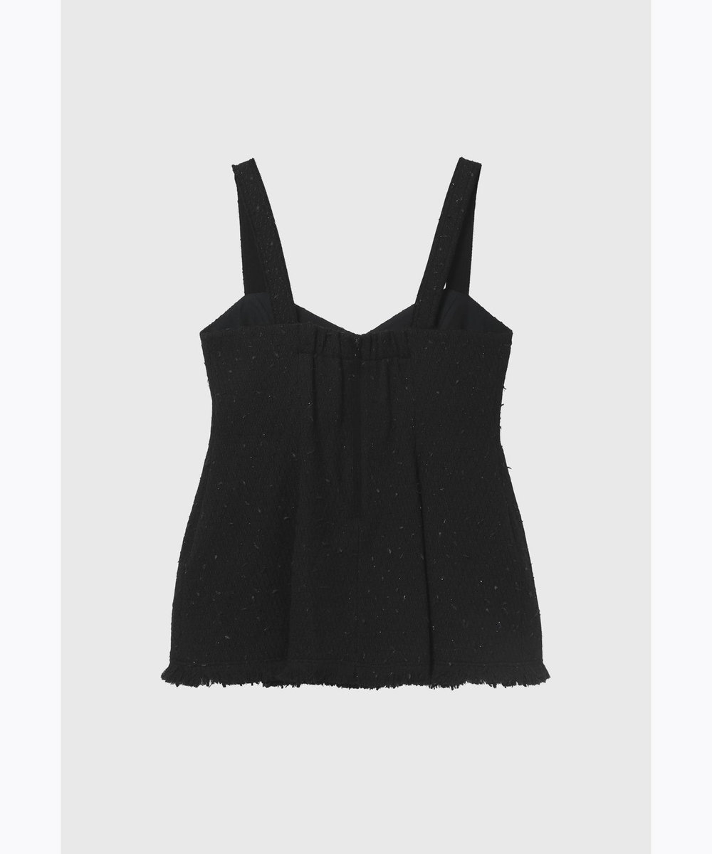 DÉPAREILLÉ TAPE YARN TWEED BUSTIER / テープヤーンツィードビスチェ ブラック