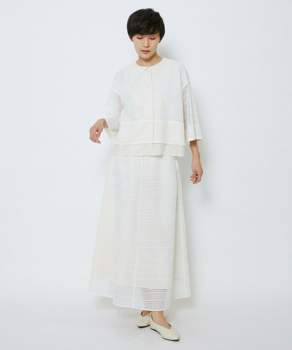 MOGA Collection MOGA Collection　ラッセルレースショートブルゾン ホワイト